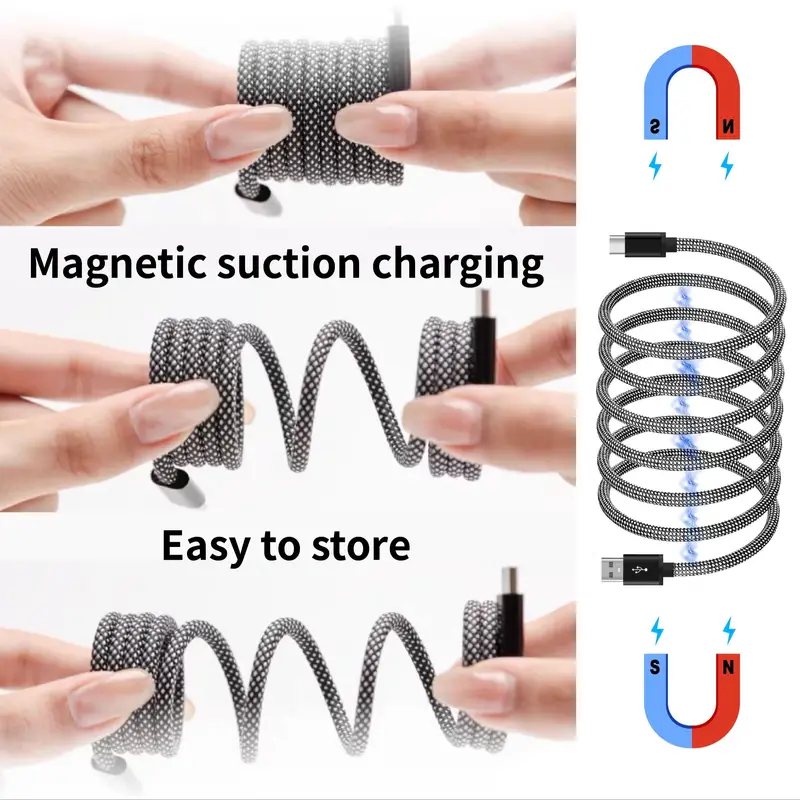 🔥1+1! Comanzi 1 si primesti 2!🔥Cablu de incarcare magnetic de 240 W