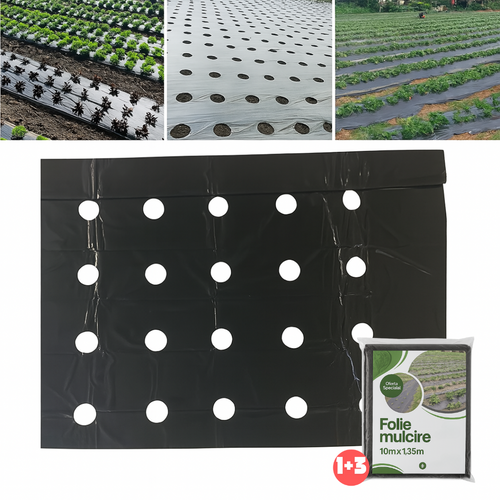 🔥OFERTA 1+3! 4 Bucati la pret de 1!🔥Folie de Mulcire Neagra (1.35x10m)