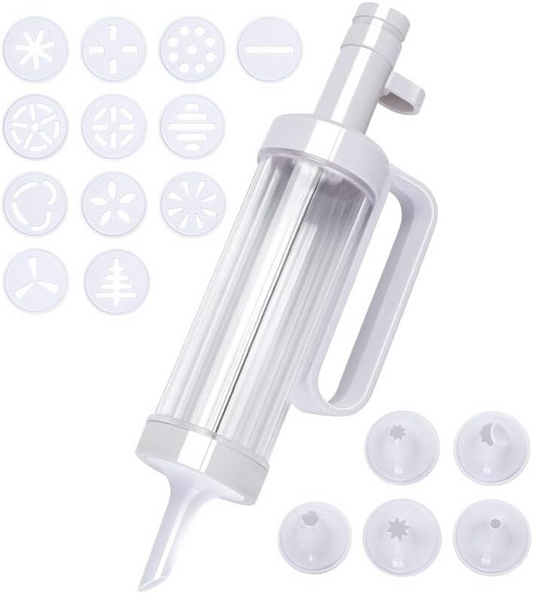 🔥OFERTA 1+1!🔥Dispozitiv Decorare Prajituri si Toruturi cu 12 Discuri si 5 Duze