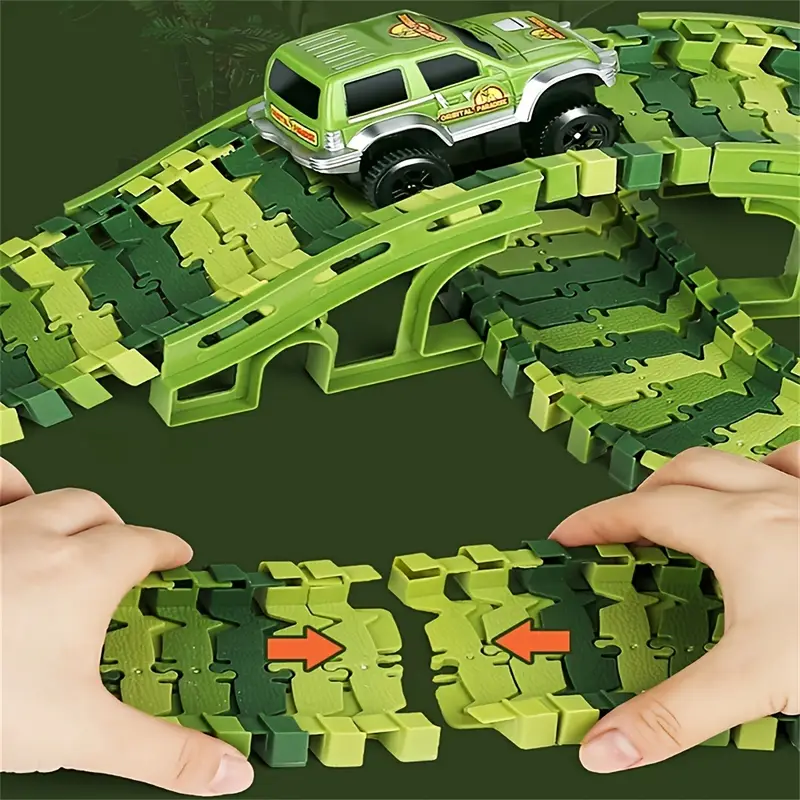 Set Jucărie cu Pista de Dinozaur (163 piese)