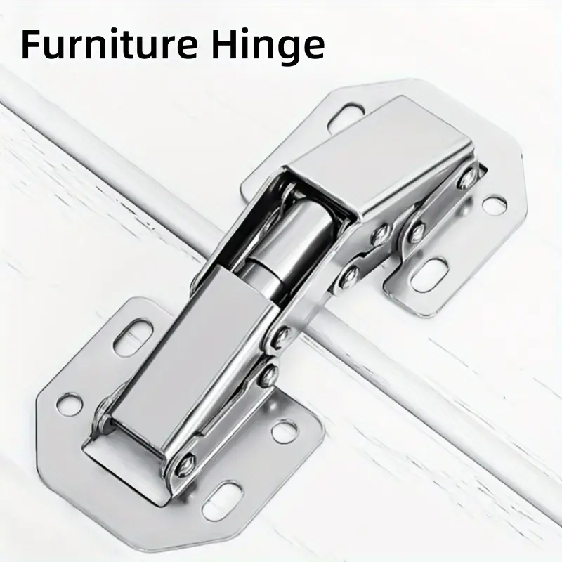 FlexHinge™ – Set 10 Balamale Metalice Polisate pentru Usi de Mobila