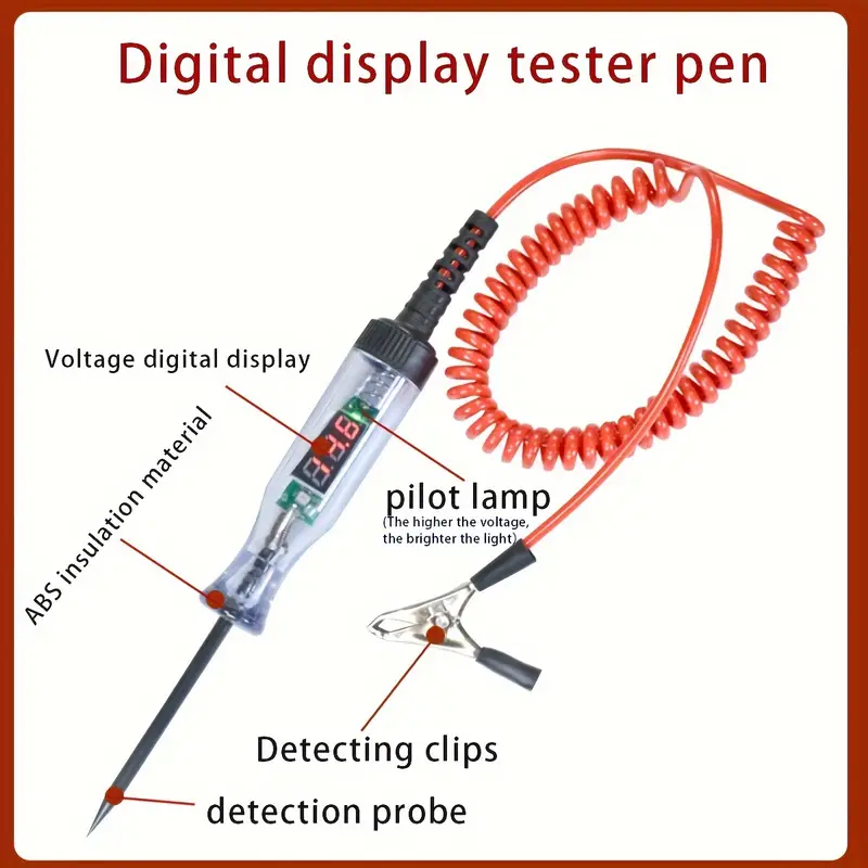 Voltac™ - Tester Digital pentru Circuit Electric Auto (2.5-32V)