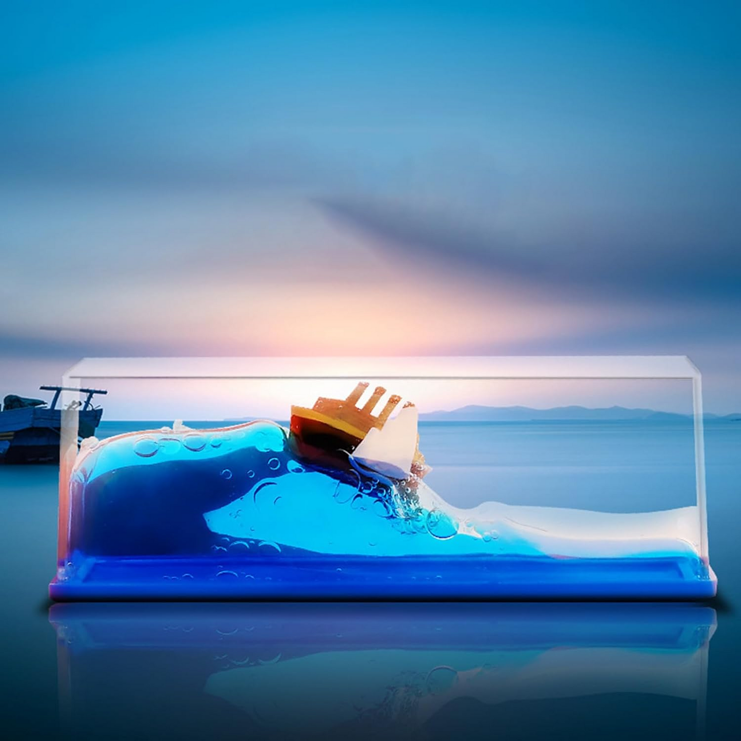 DAYAcrylic™ – Titanic în Miniatura cu Efect de Valuri Lichide