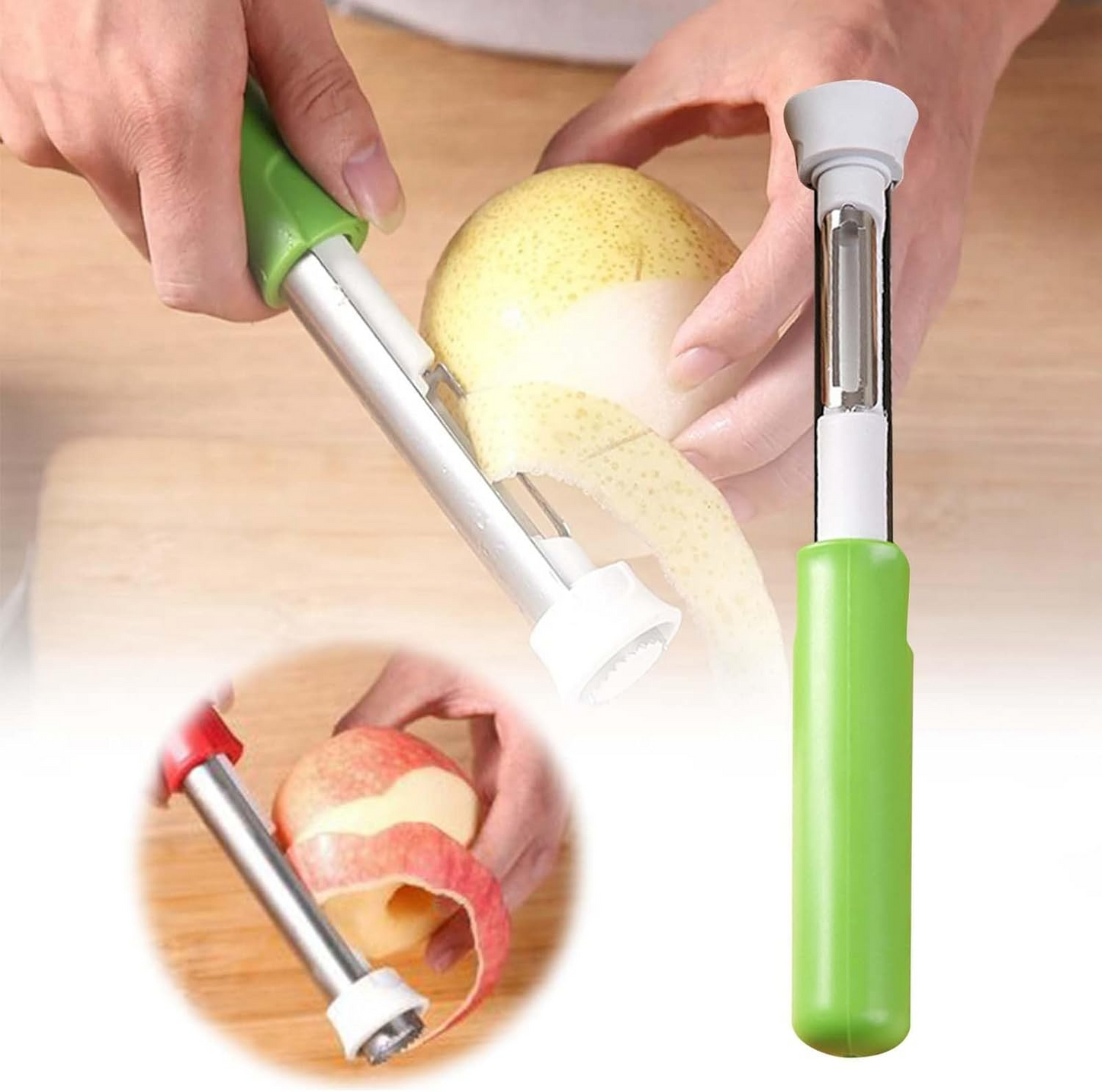 🔥OFERTA 1+1!🔥CorePeel Duo™ - Dispozitiv 2-în-1 pentru curatat si scos samburii fructelor