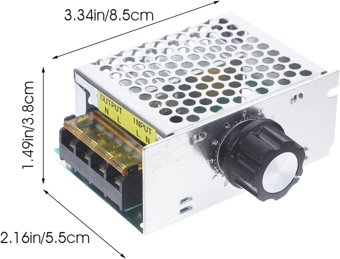 Regulator de Tensiune AC 4000 W – Dimmer 220 V cu Carcasă Metalica si Racire Fortata