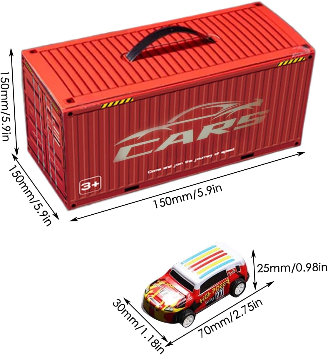 Set Masinute Metalice Deluxe – Cutie Cadou Tip Container (48 Masinute)