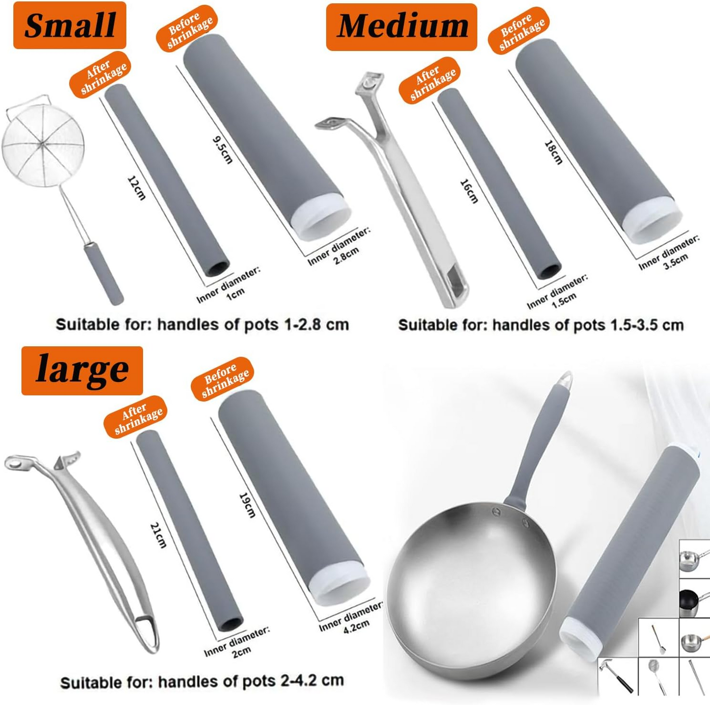 Set 12 Bucati de Manere pentru Oale si Tigai