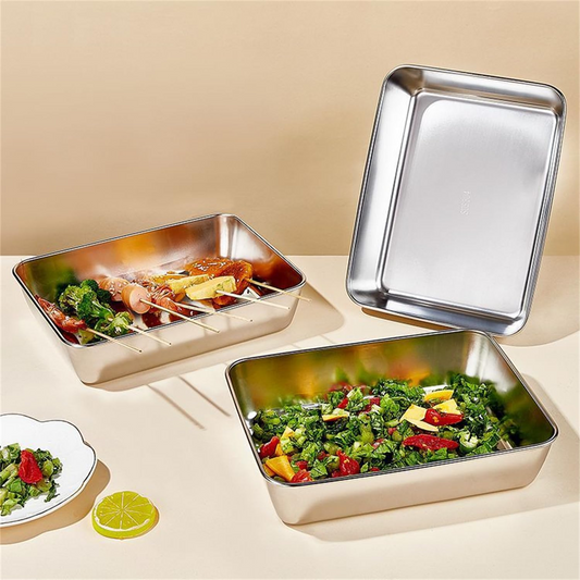 🔥OFERTA 1+1!🔥Tavita alimentara din otel inoxidabil