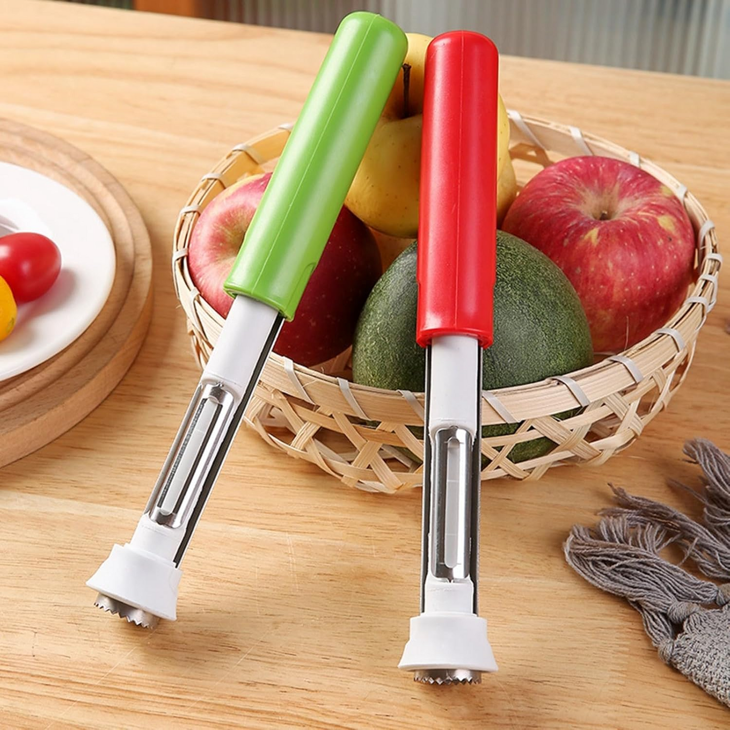 🔥OFERTA 1+1!🔥CorePeel Duo™ - Dispozitiv 2-în-1 pentru curatat si scos samburii fructelor