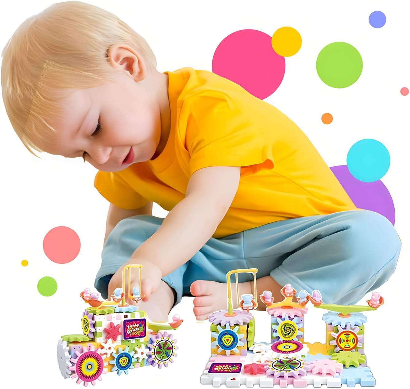 MagicPark™ – Set de Constructie cu 203 Piese si Masinuta Electrica