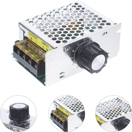 Regulator de Tensiune AC 4000 W – Dimmer 220 V cu Carcasă Metalica si Racire Fortata