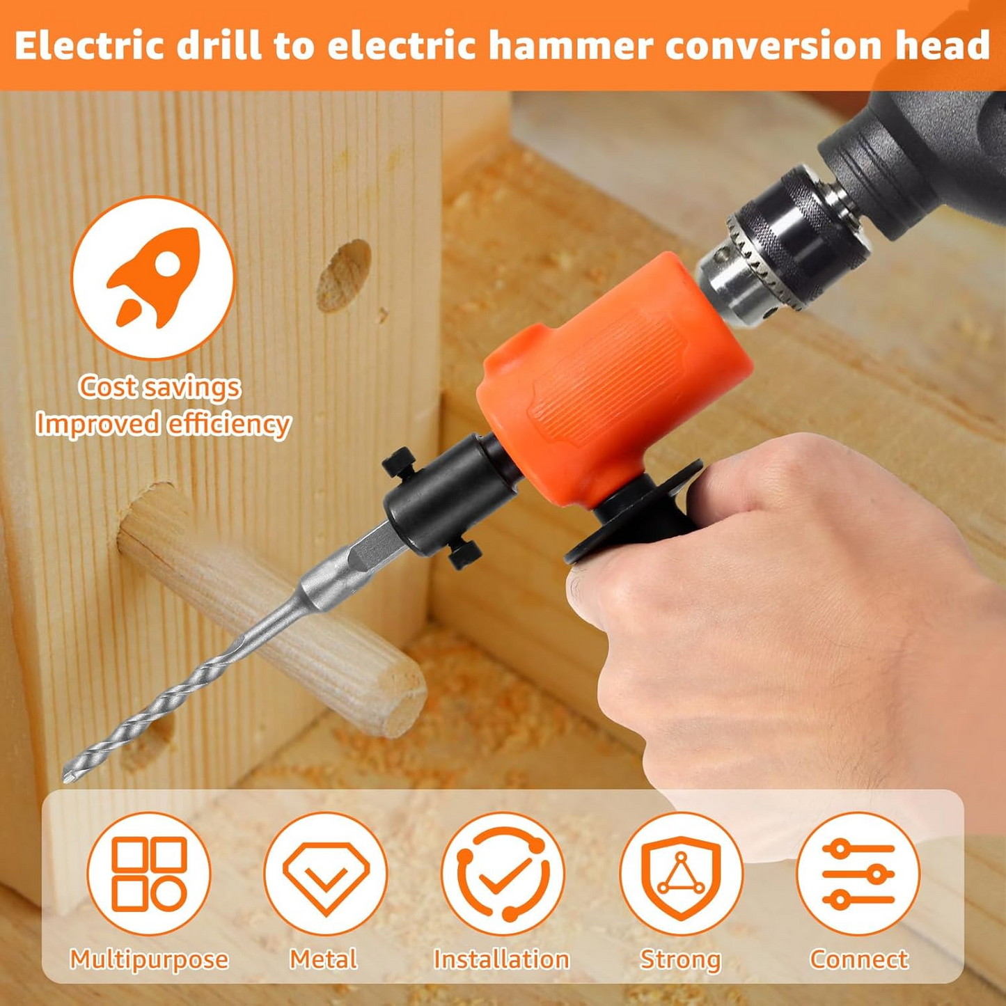 HammerFlex™ - Kit Adaptor Ciocan Rotopercutor pentru Bormasina