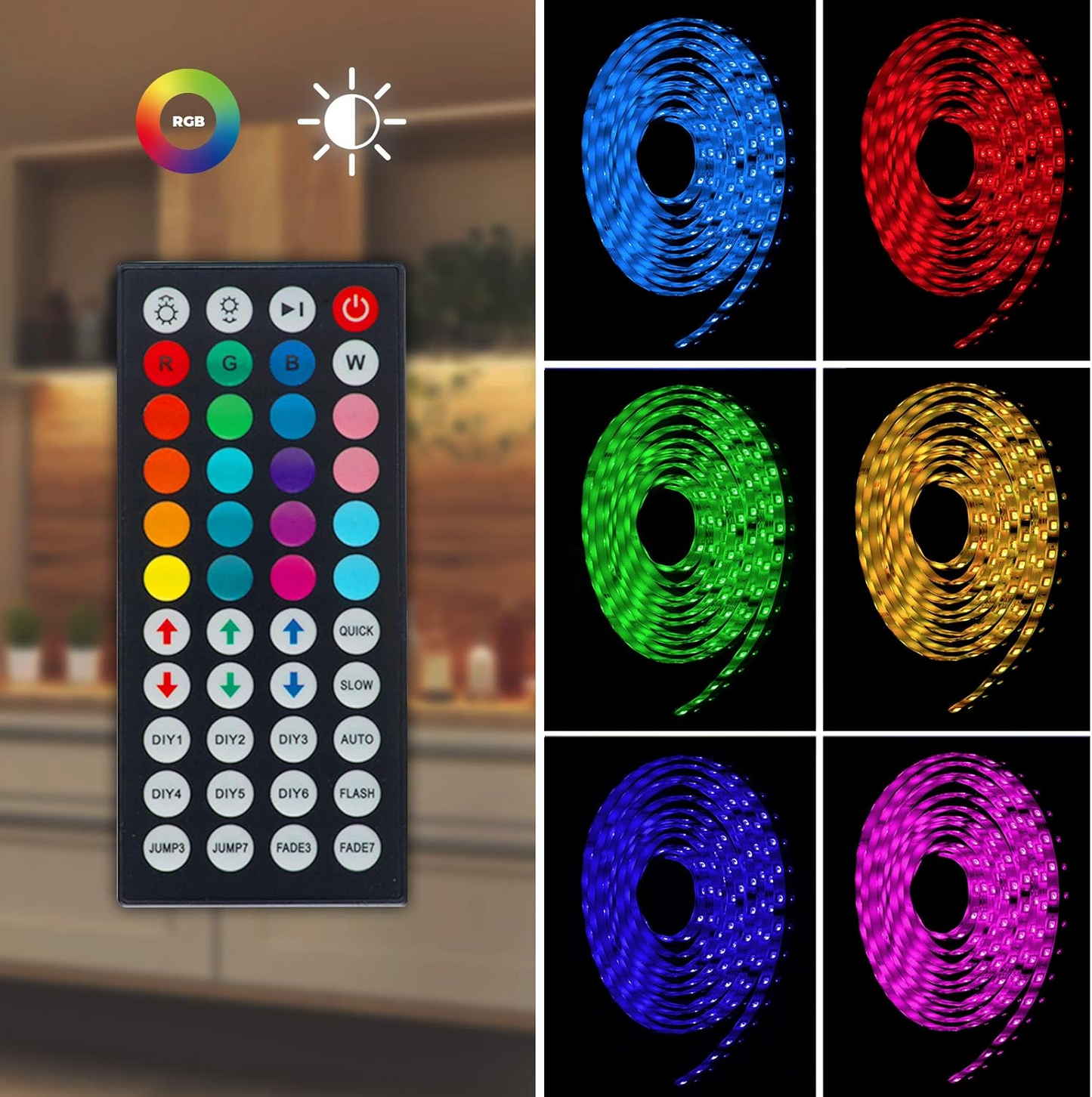 Banda de lumina LED de 5 metri cu Telecomanda