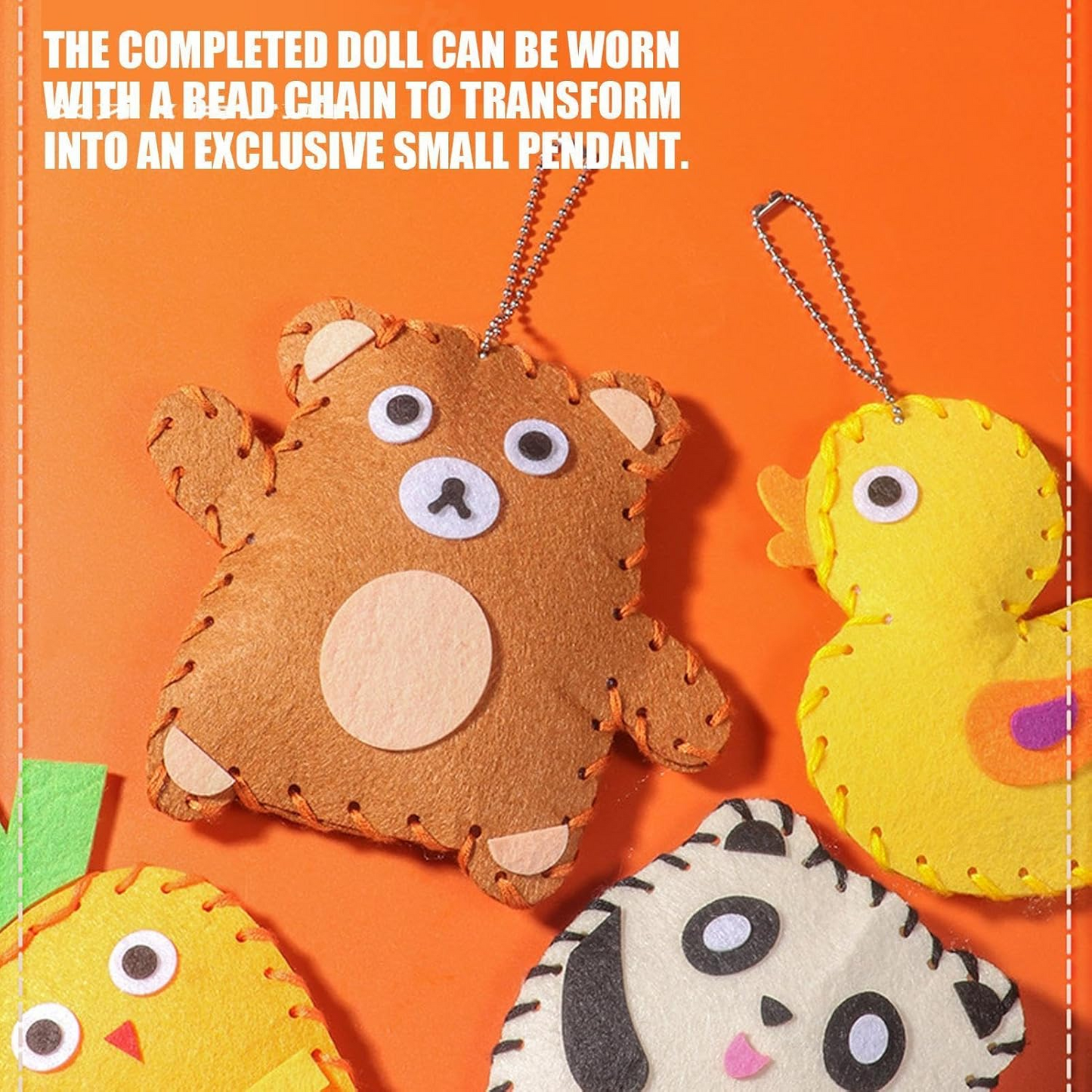 CraftZoo™ - Kit de Cusut Animalute din Fetru pentru Copii