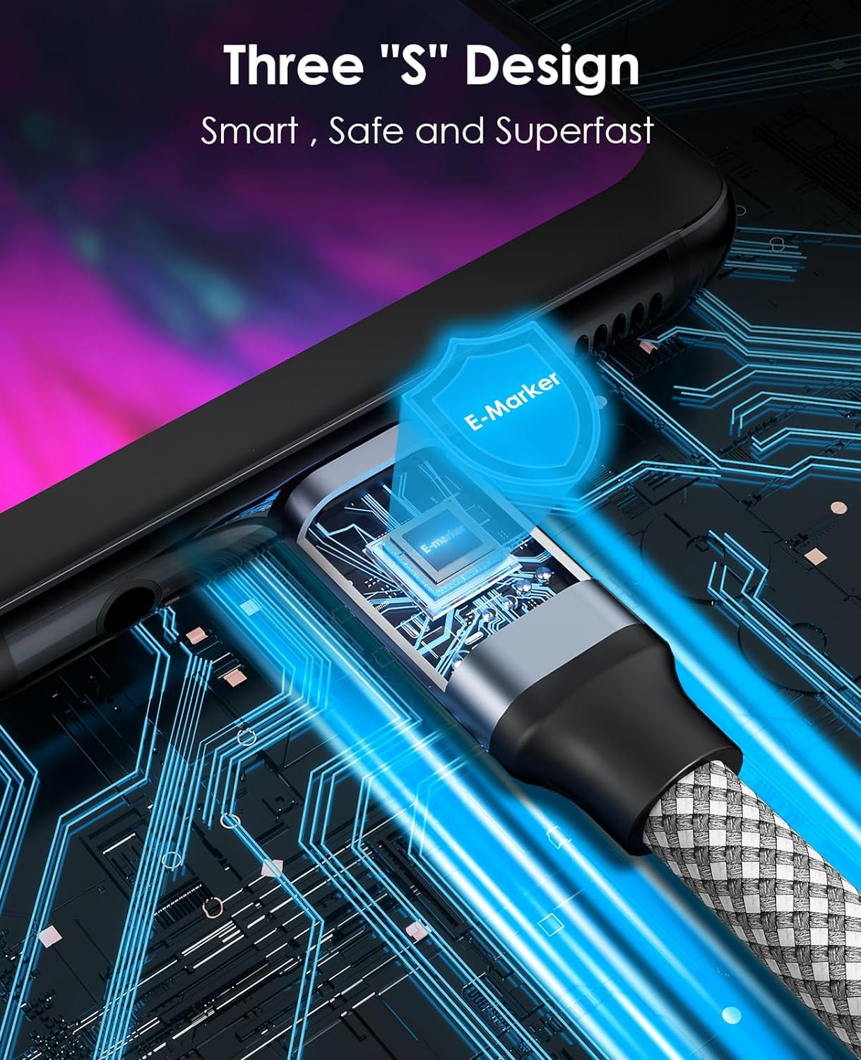 🔥1+1! Comanzi 1 si primesti 2!🔥Cablu de incarcare magnetic de 240 W