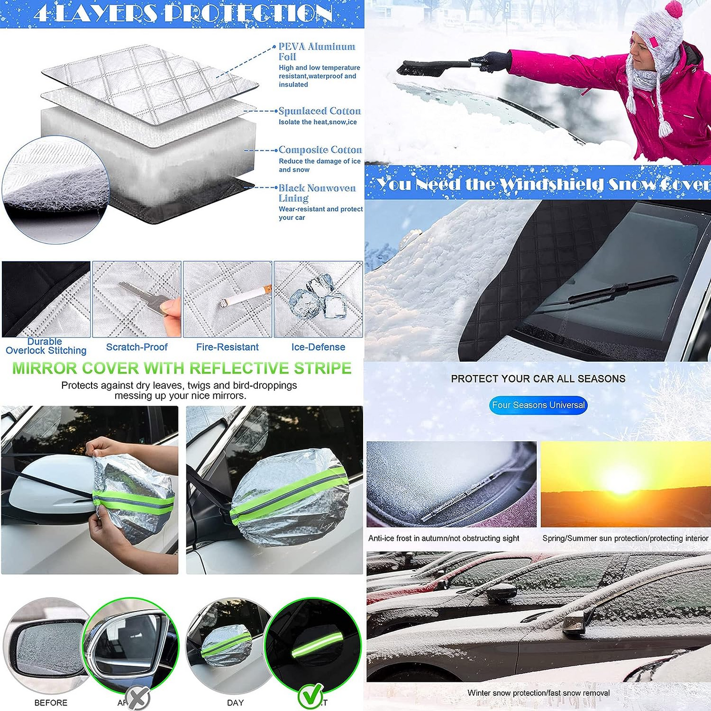 CoolGuard™ – Copertina Reflectorizanta pentru Parbriz Auto