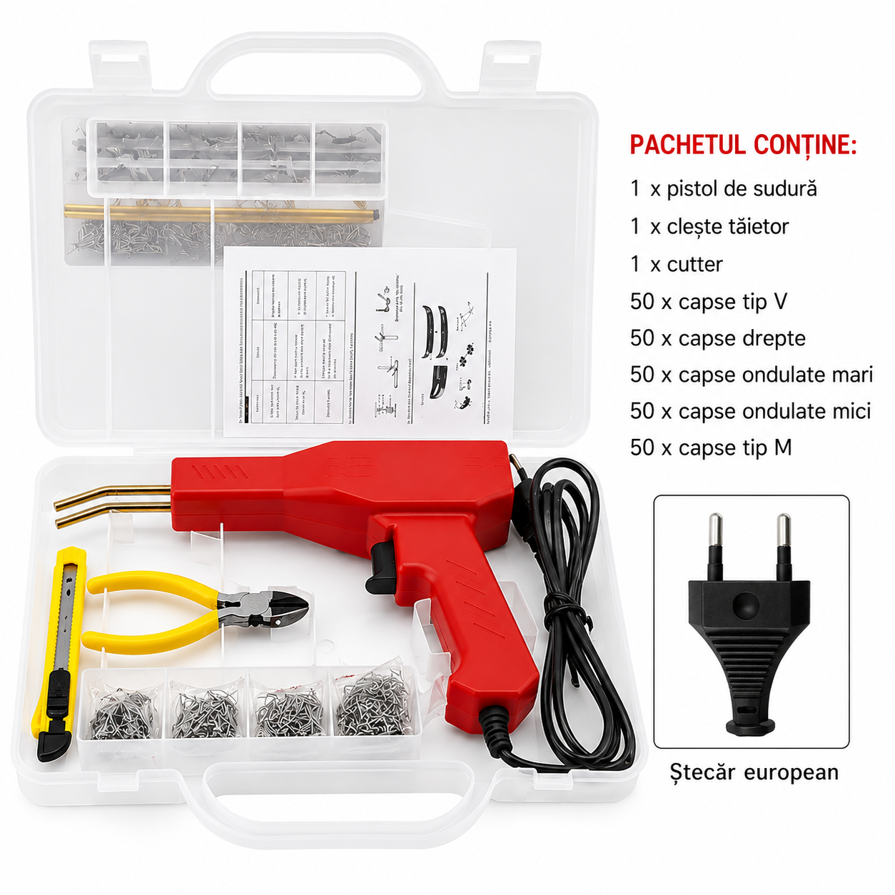 PlastFix™ Aparat electric pentru repararea si consolidarea componentelor din plastic