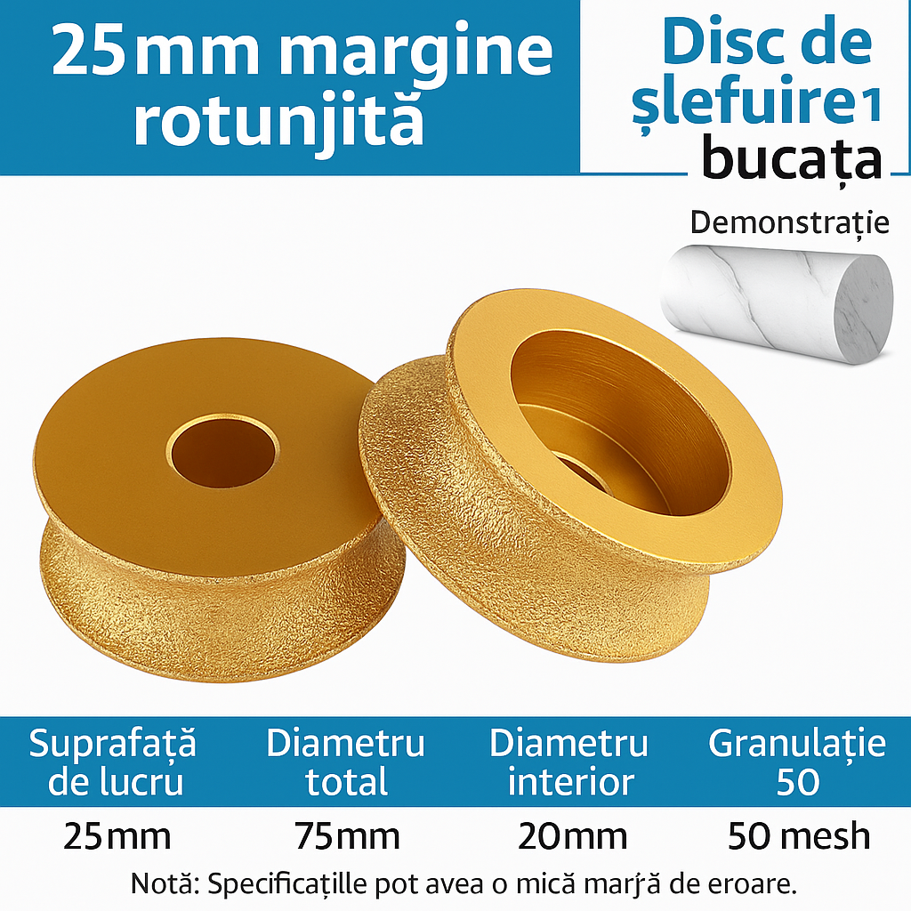 GoldEdge™ - Disc Abraziv Profesional pentru Marmura, Granit si Placi