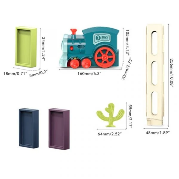 š„OFERTA 1+1!š„Tren de Raliu Domino cu Lumini (60 Blocuri)