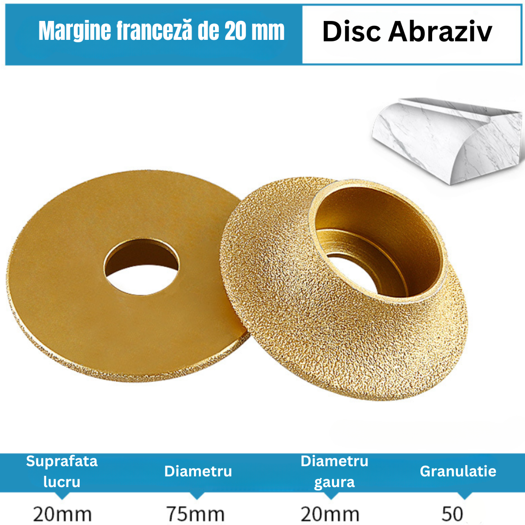 GoldEdge™ - Disc Abraziv Profesional pentru Marmura, Granit si Placi
