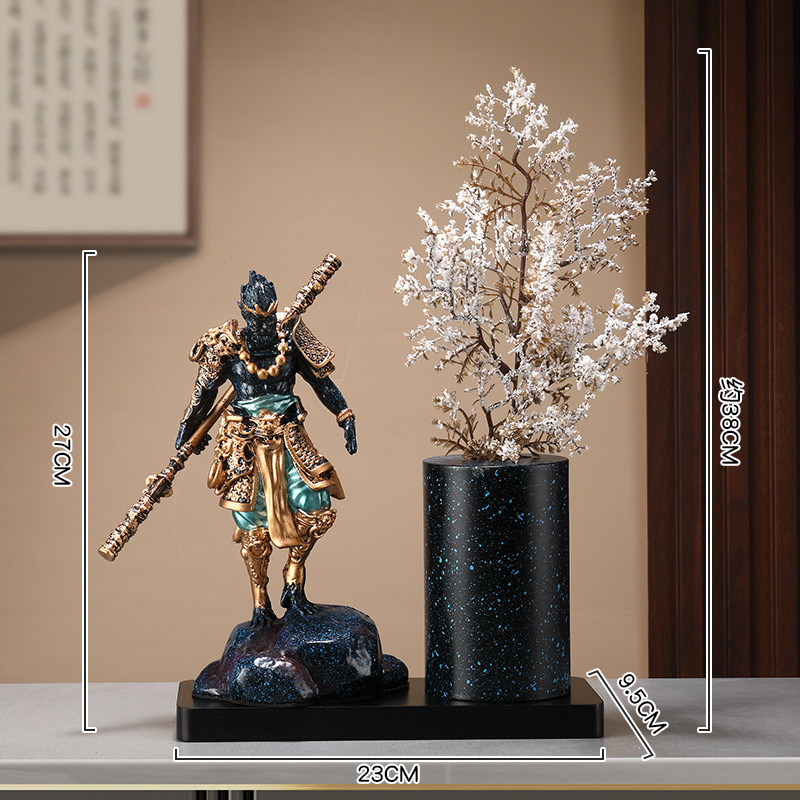 WUKONG BLOOM™ – Decoratiune Premium cu Vaza si Regele Maimuta
