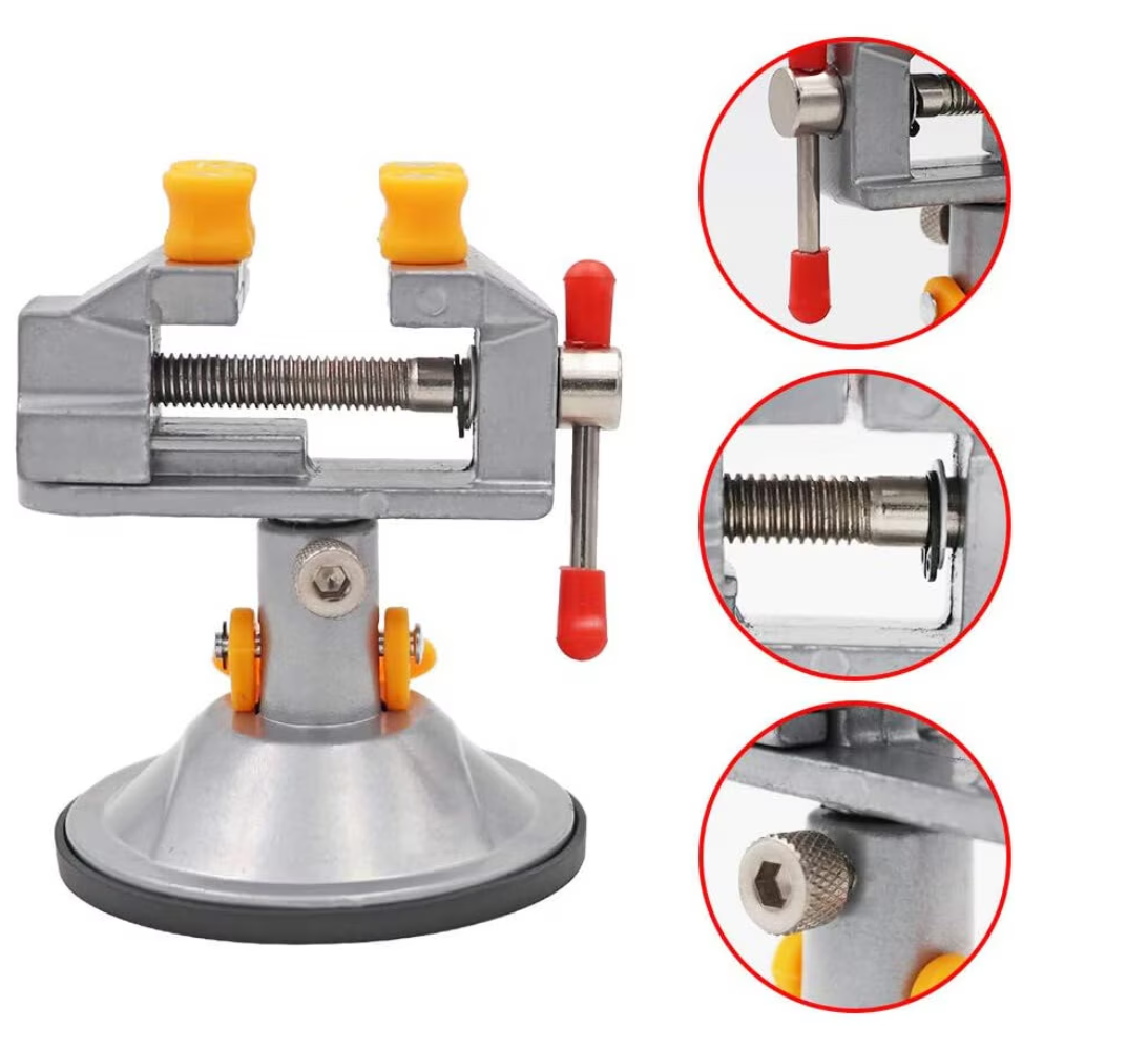 ClampMini™ - Menghina de Precizie Rotativa 360° cu Ventuza