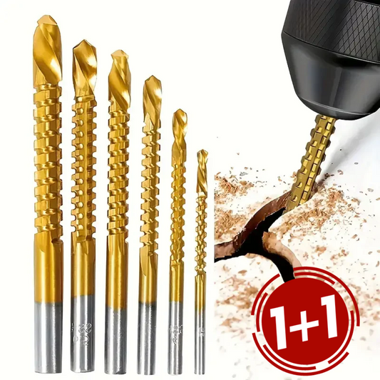 OFERTA 1+1! SwiftTap™ - Set 6 Burghie Spiralate HSS pentru Metal și Lemn