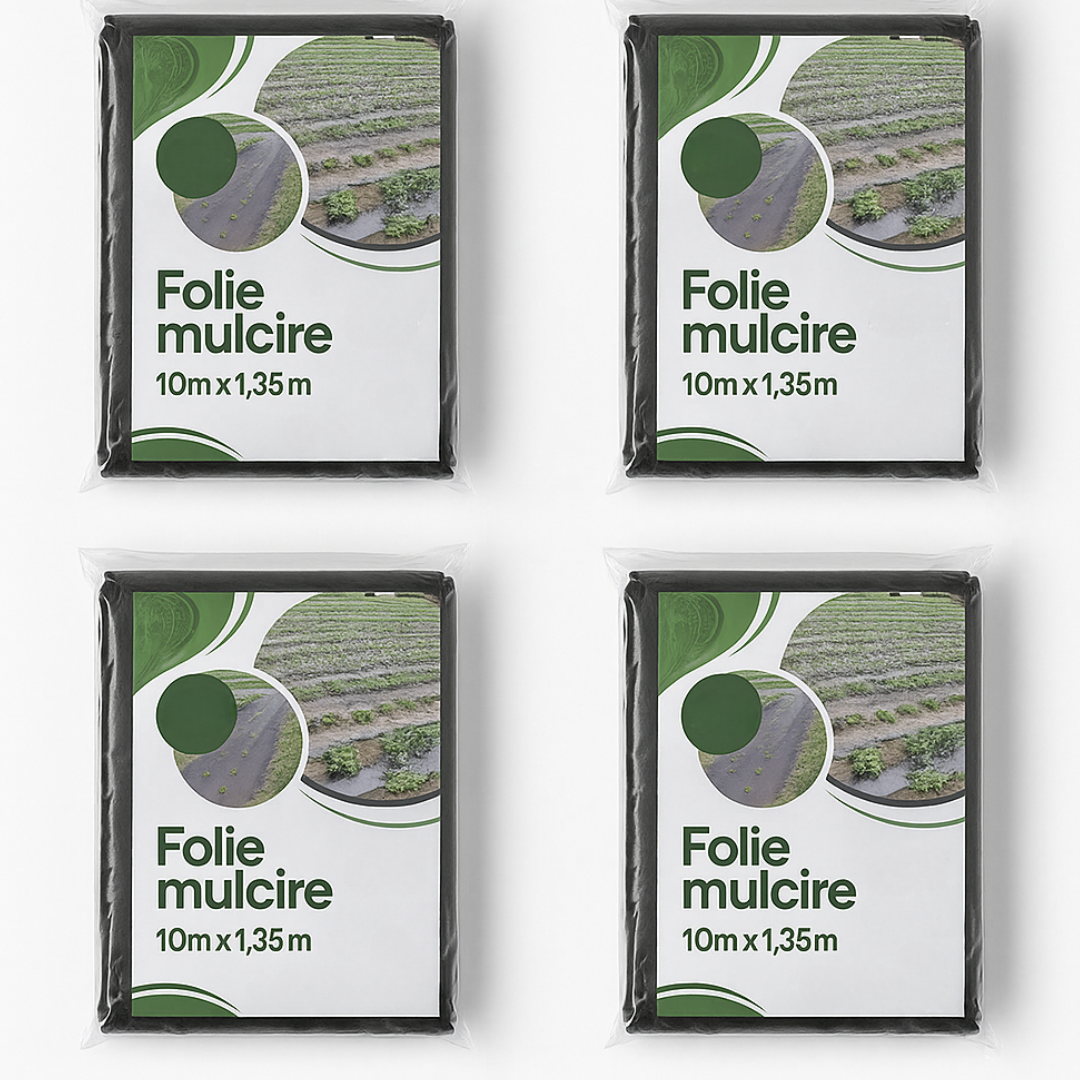 🔥OFERTA 1+3! 4 Bucati la pret de 1!🔥Folie de Mulcire Neagra (1.35x10m)