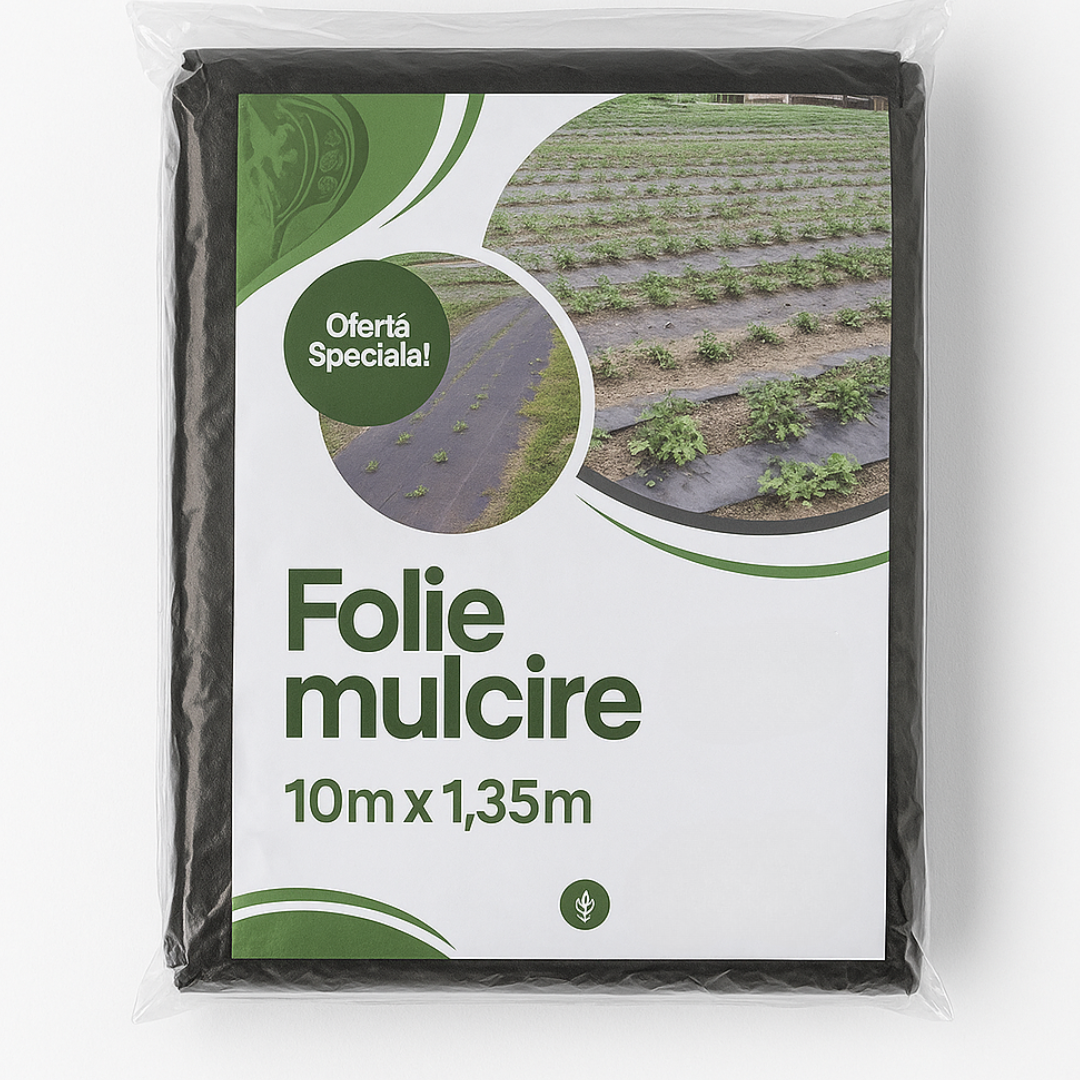 🔥OFERTA 1+3! 4 Bucati la pret de 1!🔥Folie de Mulcire Neagra (1.35x10m)