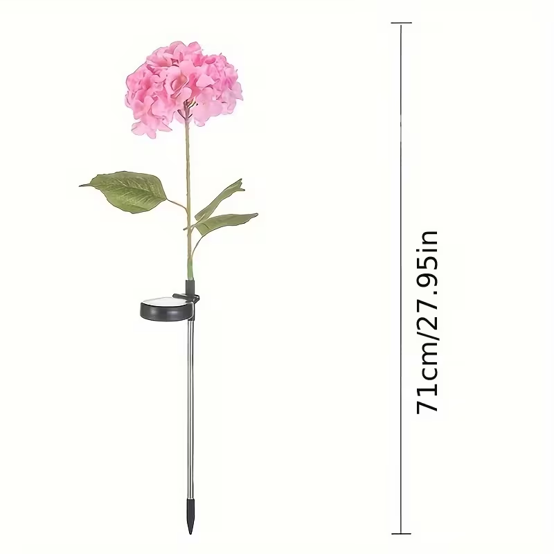 SolarBoom™ - Floare Decorativa cu Iluminare Solara (Model Hortensie cu LED)