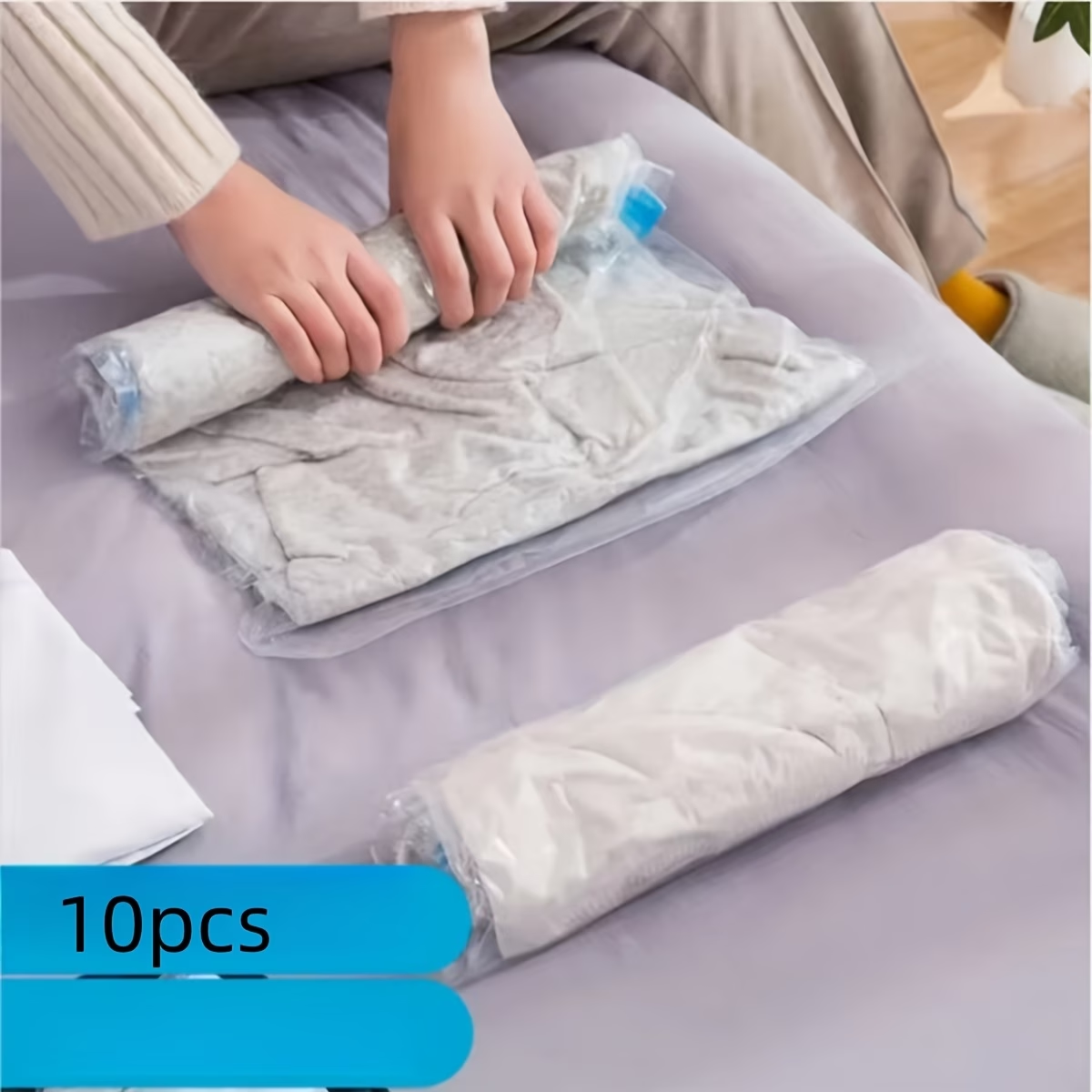 Saci de Compresie Reutilizabili pentru Haine (Set 10 Bucati)