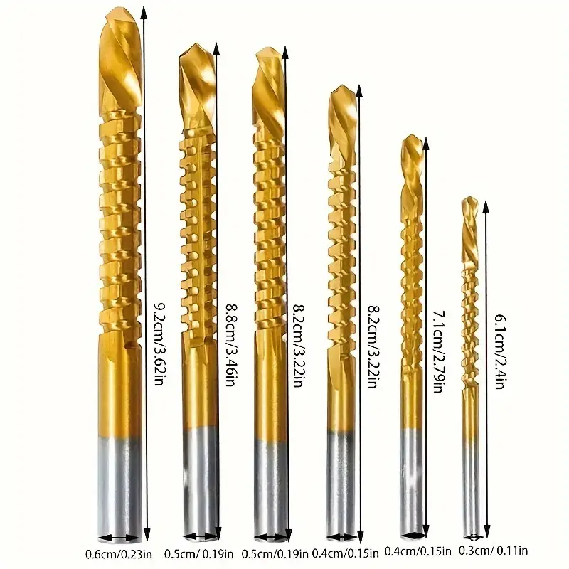 OFERTA 1+1! SwiftTap™ - Set 6 Burghie Spiralate HSS pentru Metal și Lemn