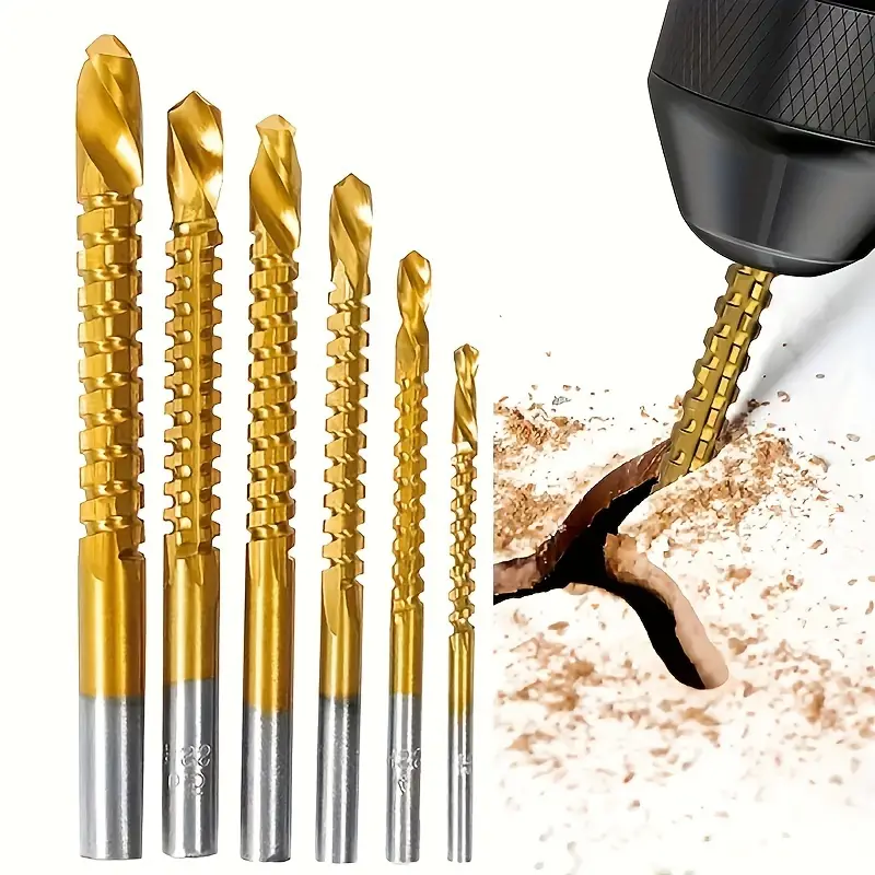 OFERTA 1+1! SwiftTap™ - Set 6 Burghie Spiralate HSS pentru Metal și Lemn