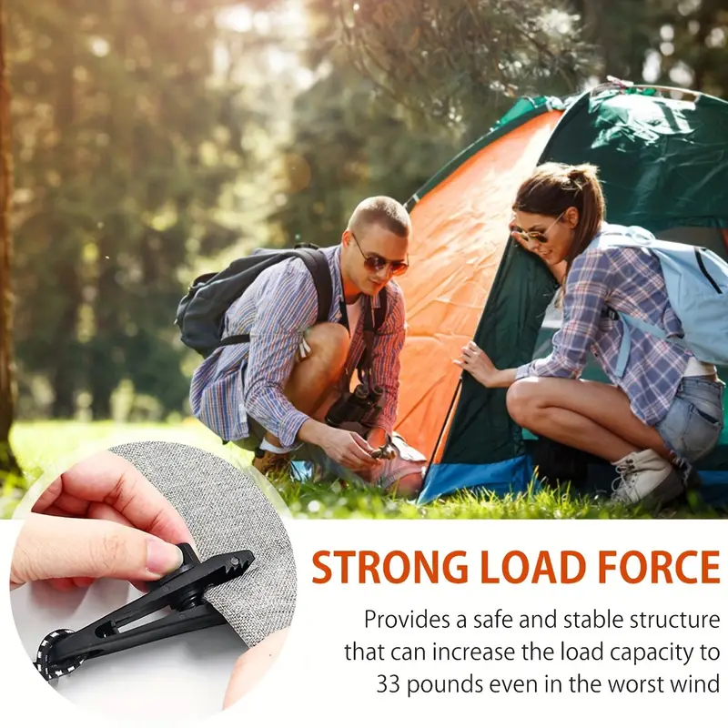 CampGrip™ – Cleme Fixare pentru Camping & Gradina (Set de 10 buc.)