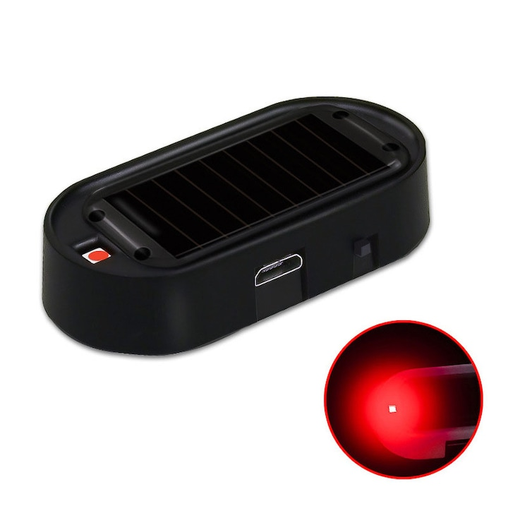 OFERTA 1+1! Alarma simulata cu energie solara pentru masina