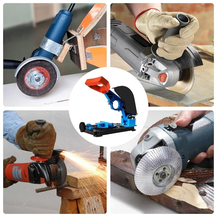 CutMaster™ - Suport Profesional pentru Polizor Unghiular cu Taiere la 45°