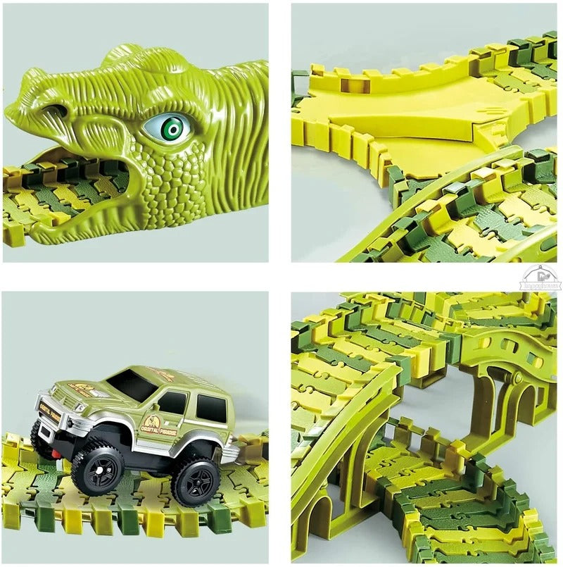 Set Jucărie cu Pista de Dinozaur (163 piese)