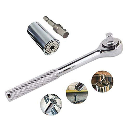 š„OFERTA 1+1!š„Set Chei tubulare 7-19" cu Adaptor Burghiu + Cheie Inclusa