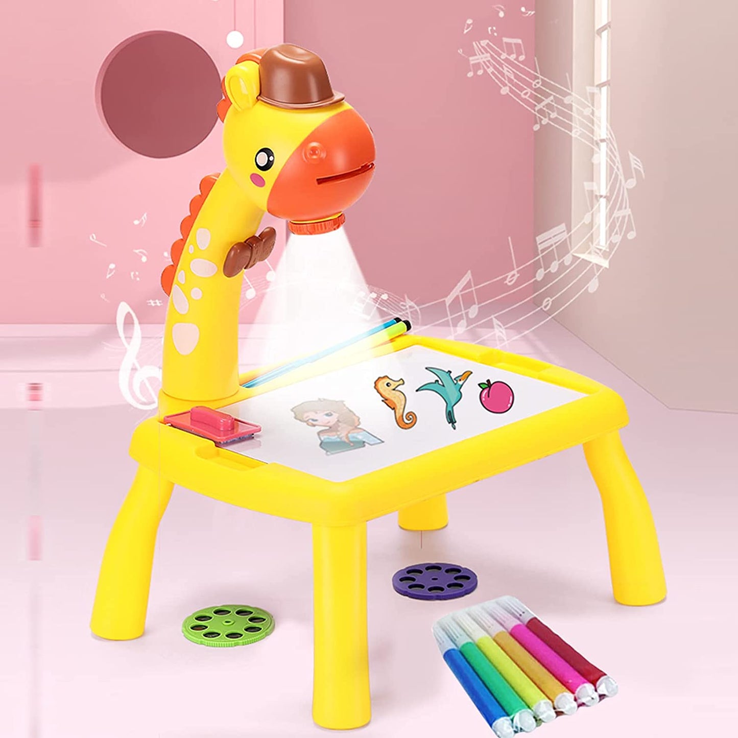 🔥OFERTA 1+1!🔥Proiector Inteligent de desenat cu Lumini si Muzica