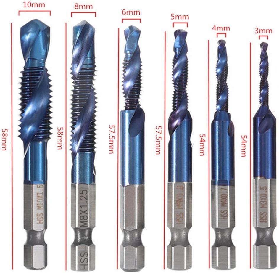 š„OFERTA 1+1!š„Set 6 Burghie, 6 dimensiuni M3 M4 M5 M6 M8 M10, Tija hexagonala