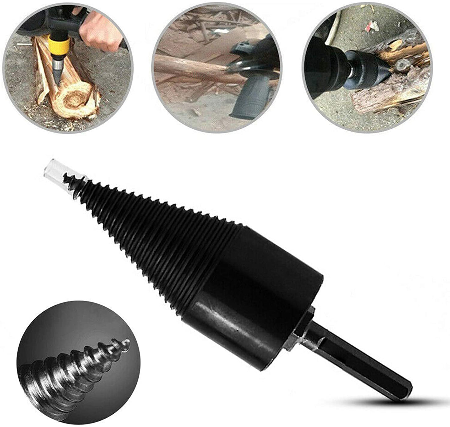 š„OFERTA 1+1!š„ Burghiu Conic pentru Despicat Lemne Ć50