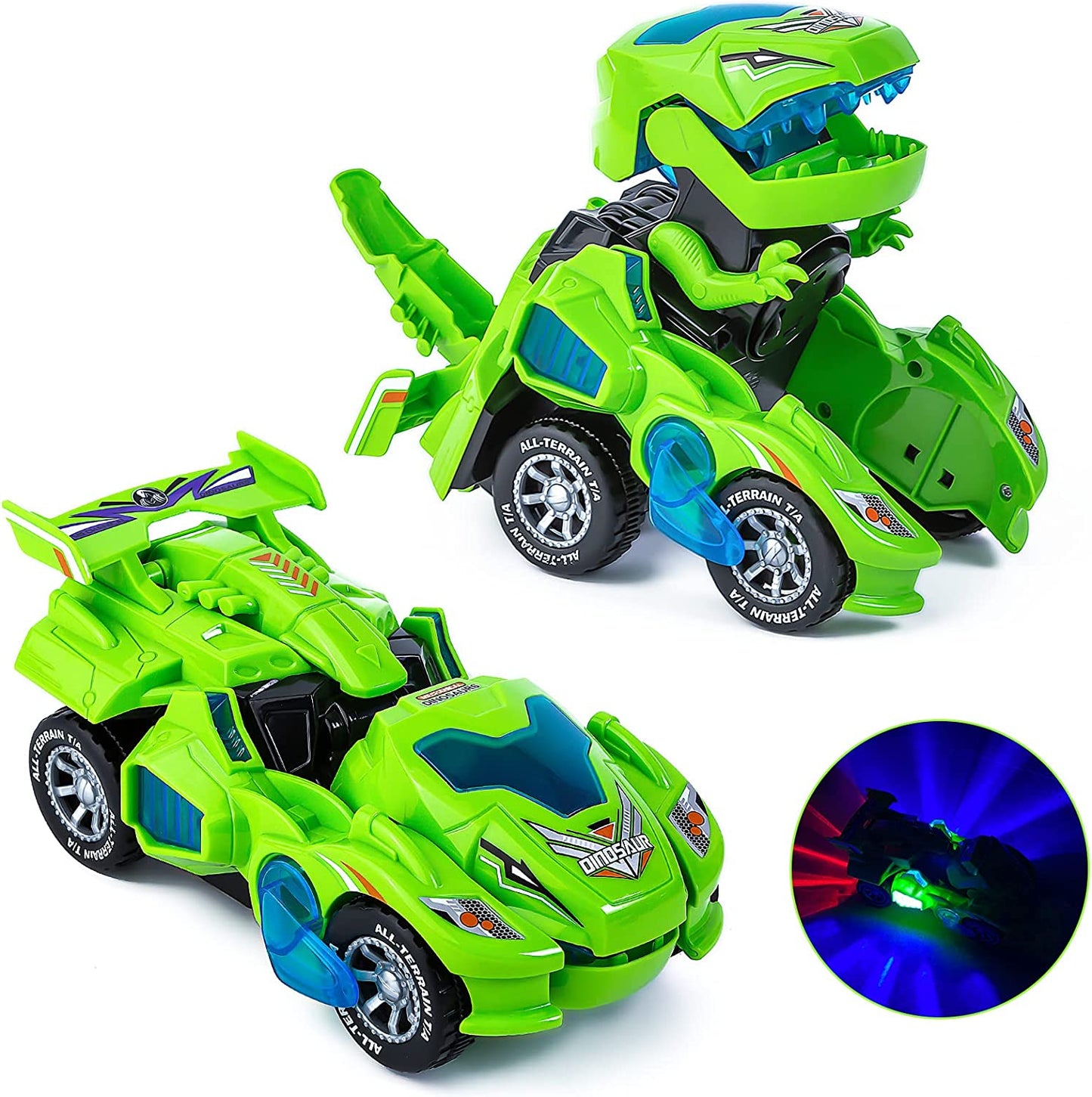 š„OFERTA 1+1!š„Dino⢠Masinuta care se transforma in Dinozaur cu LED-uri