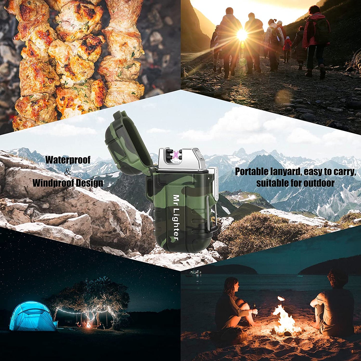 Mr Ligther™ Bricheta Camping cu Incarca USB, Rezistenta la Apa si Socuri