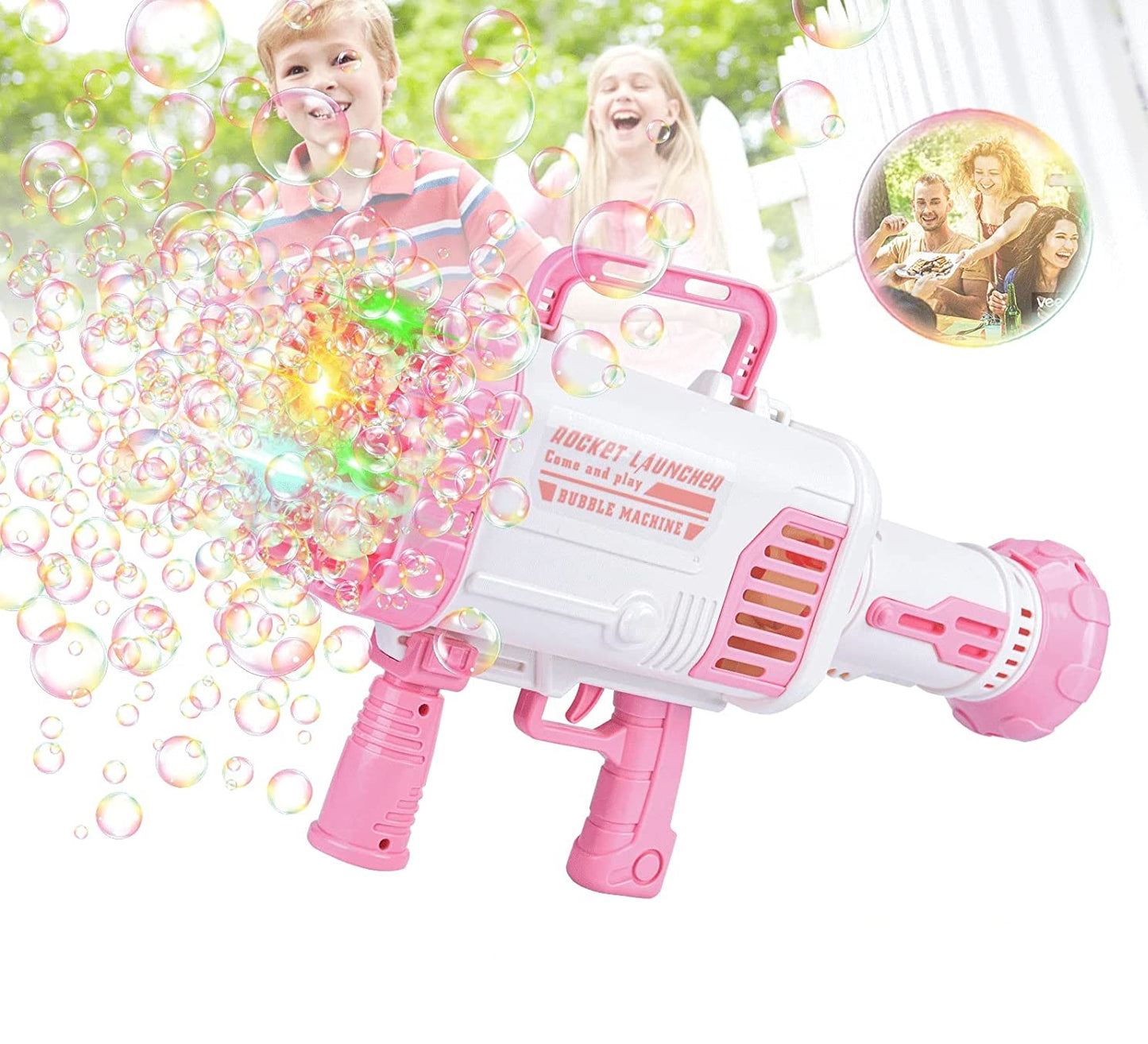 BubbleBoom™ Tun cu Bule XL cu Lumini LED Colorate (64 Gauri)