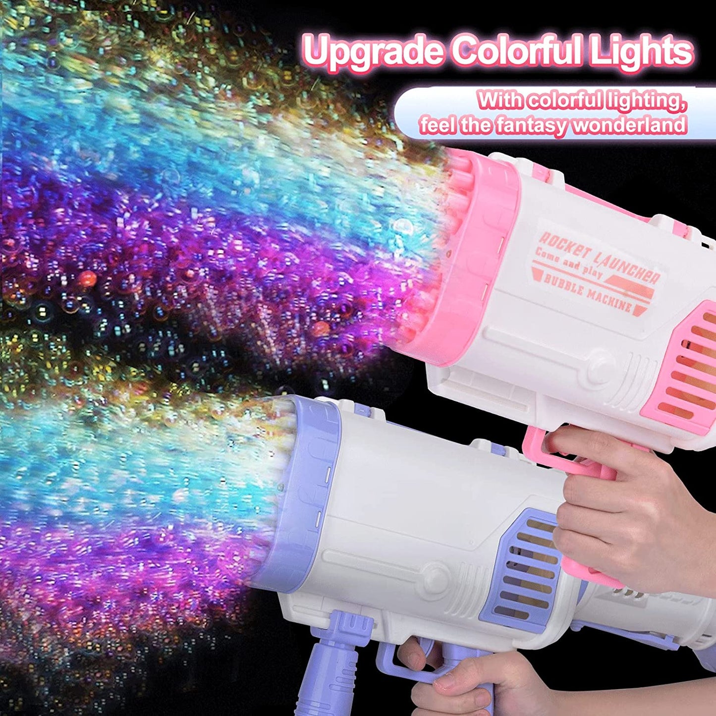 BubbleBoom™ Tun cu Bule XL cu Lumini LED Colorate (64 Gauri)