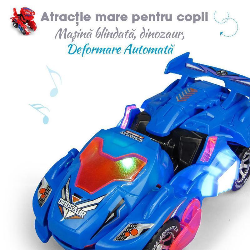 Dino⢠Masinuta care se transforma in Dinozaur cu LED-uri - ShopGuru