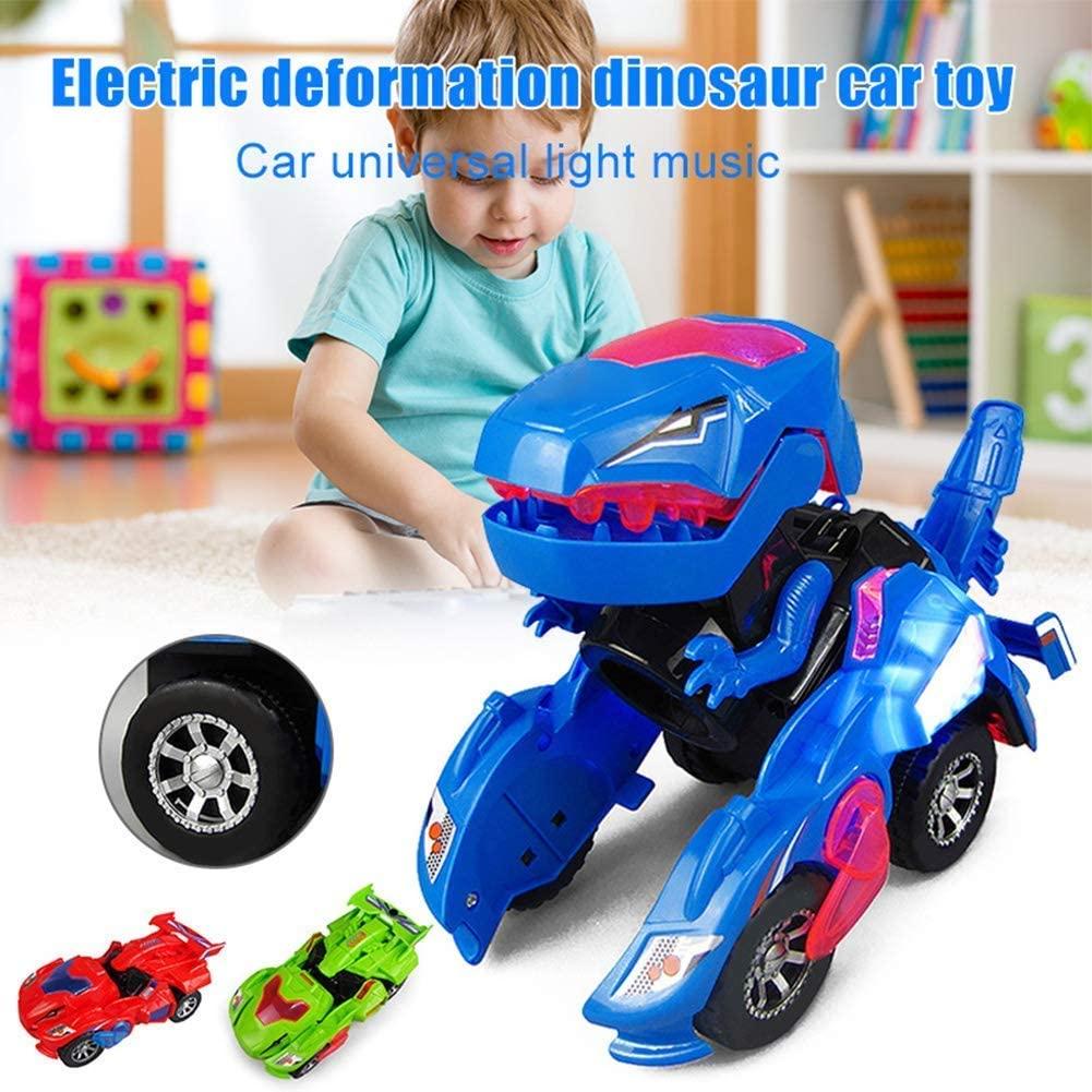 Dino⢠Masinuta care se transforma in Dinozaur cu LED-uri (Albastru) - ShopGuru