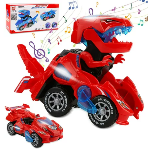 š„OFERTA 1+1!š„Dino⢠Masinuta care se transforma in Dinozaur cu LED-uri