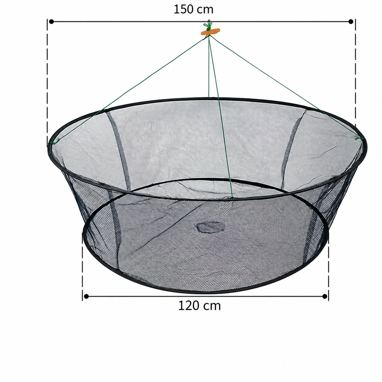 CatchMaster — plasă de pescuit pliabilă 150 / 120 cm