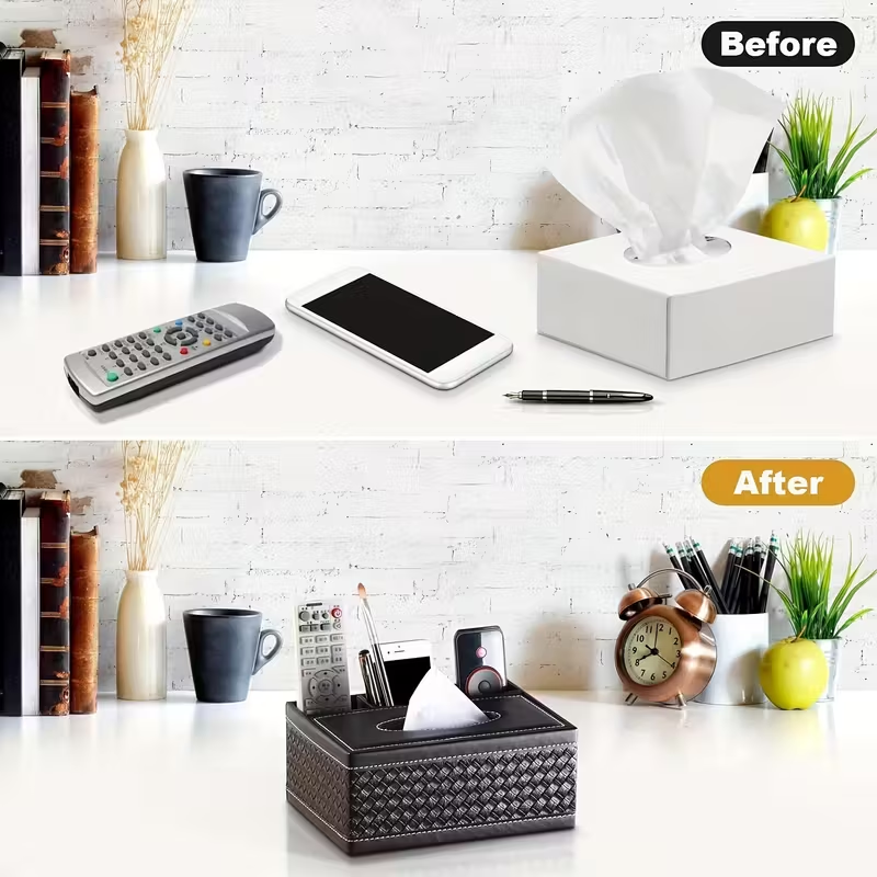 EleganzaBox™ – Cutie Multifunctionala din Piele Ecologica pentru Organizare si Stil